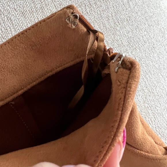 Tan Suede Mini Skirt - Picture 5 of 6